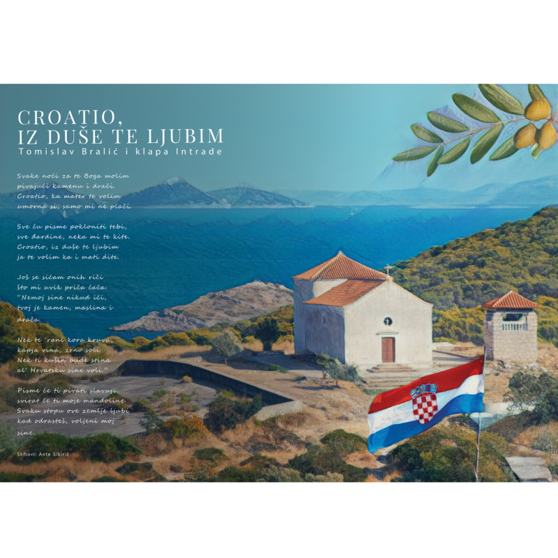 Uokvireni poster "Croatio, iz duŔe te ljubim" (pejzaž) - Slika 2